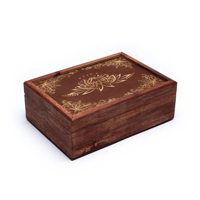 Lotus Dark Wooden Box