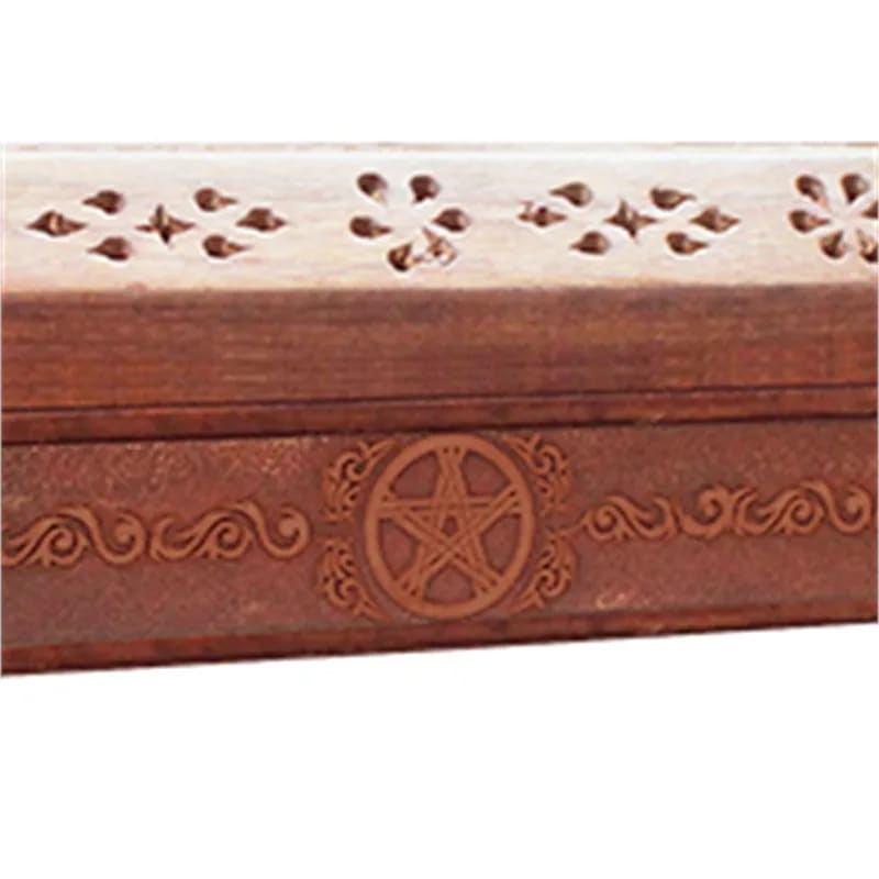 Wooden Box Incense Holder (Pentacle)
