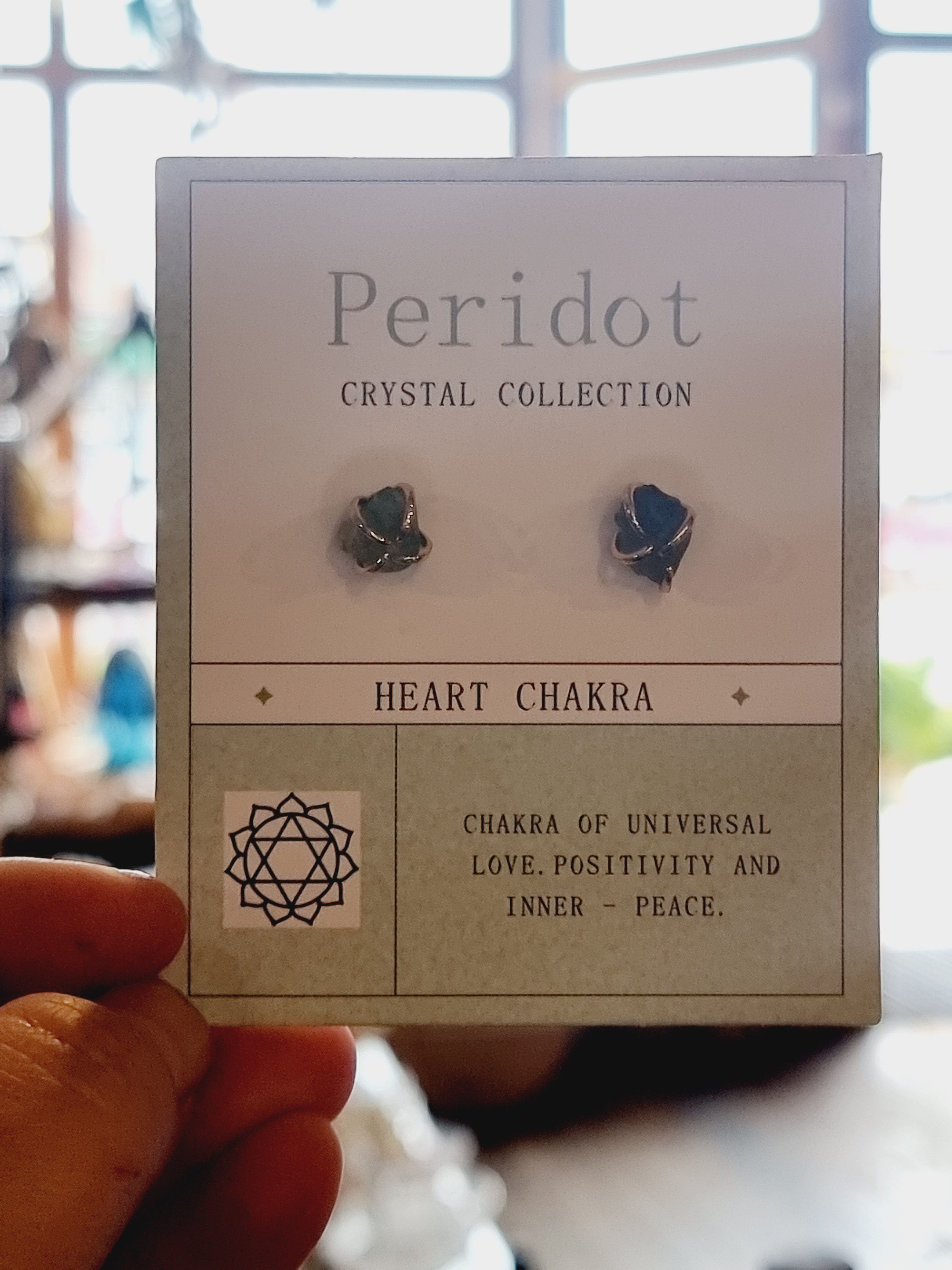 Peridot Heart Chakra Earrings