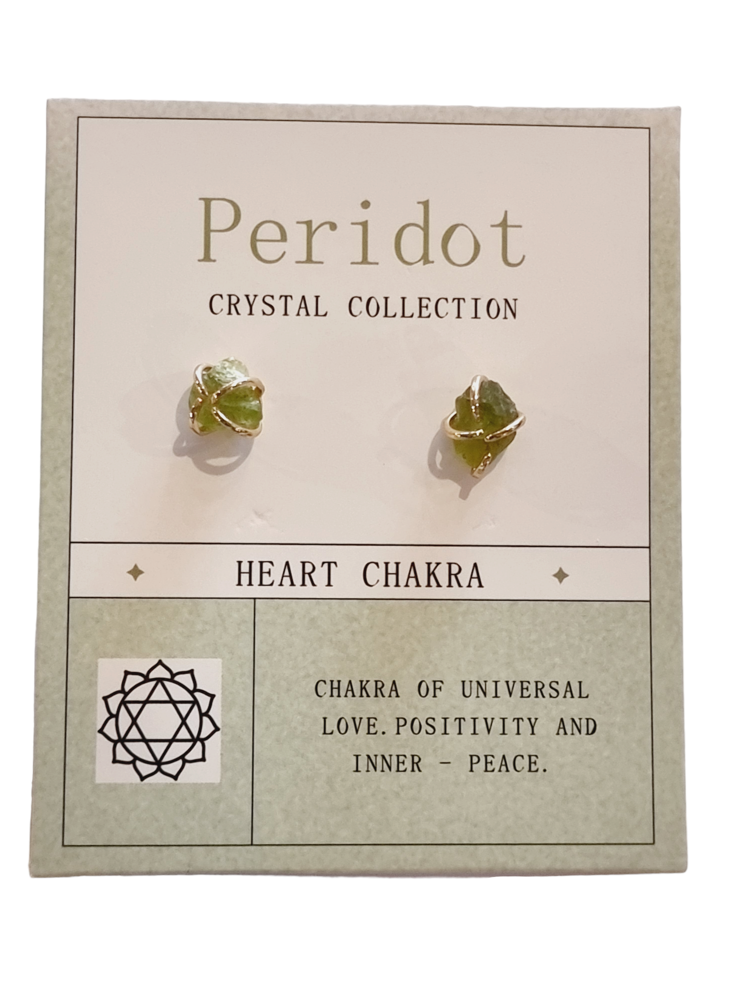 Peridot Heart Chakra Earrings