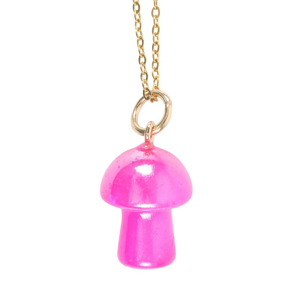 Pink Aura Mushroom Greeting Card