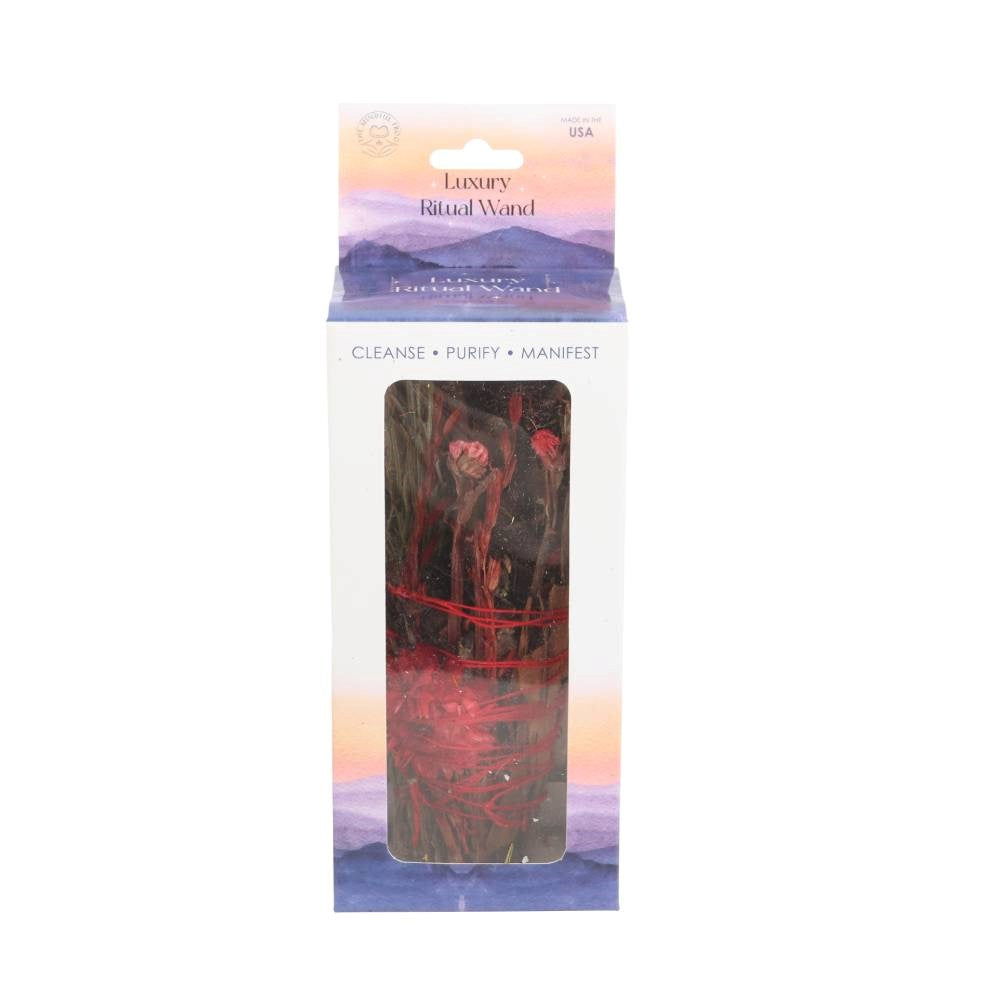 Ritual Wand (Rosemary, Sage & Red Flowers)