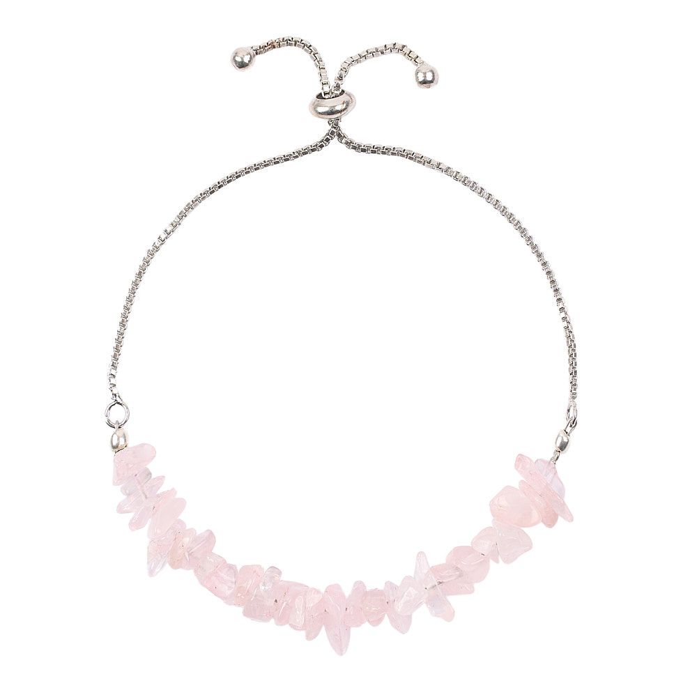 Rose Quartz Silver Bracelet