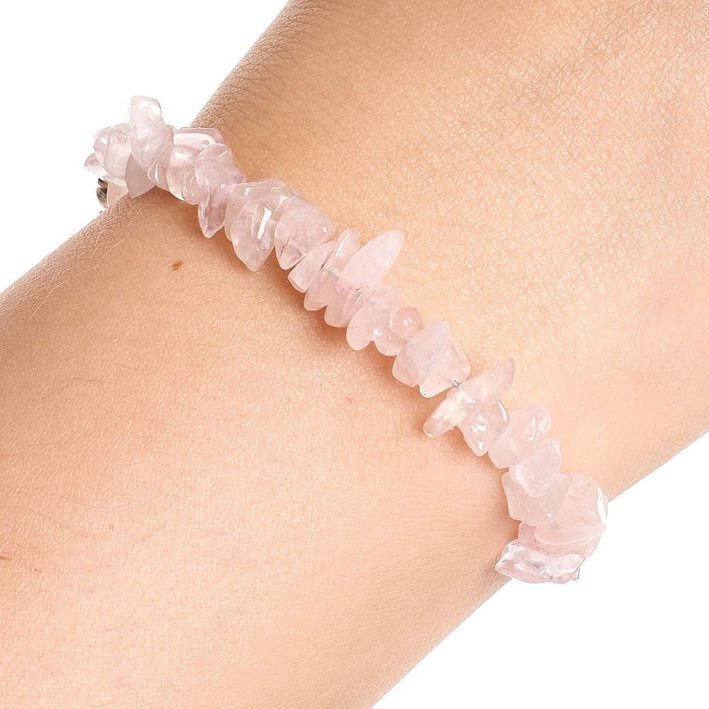 Rose Quartz Silver Bracelet