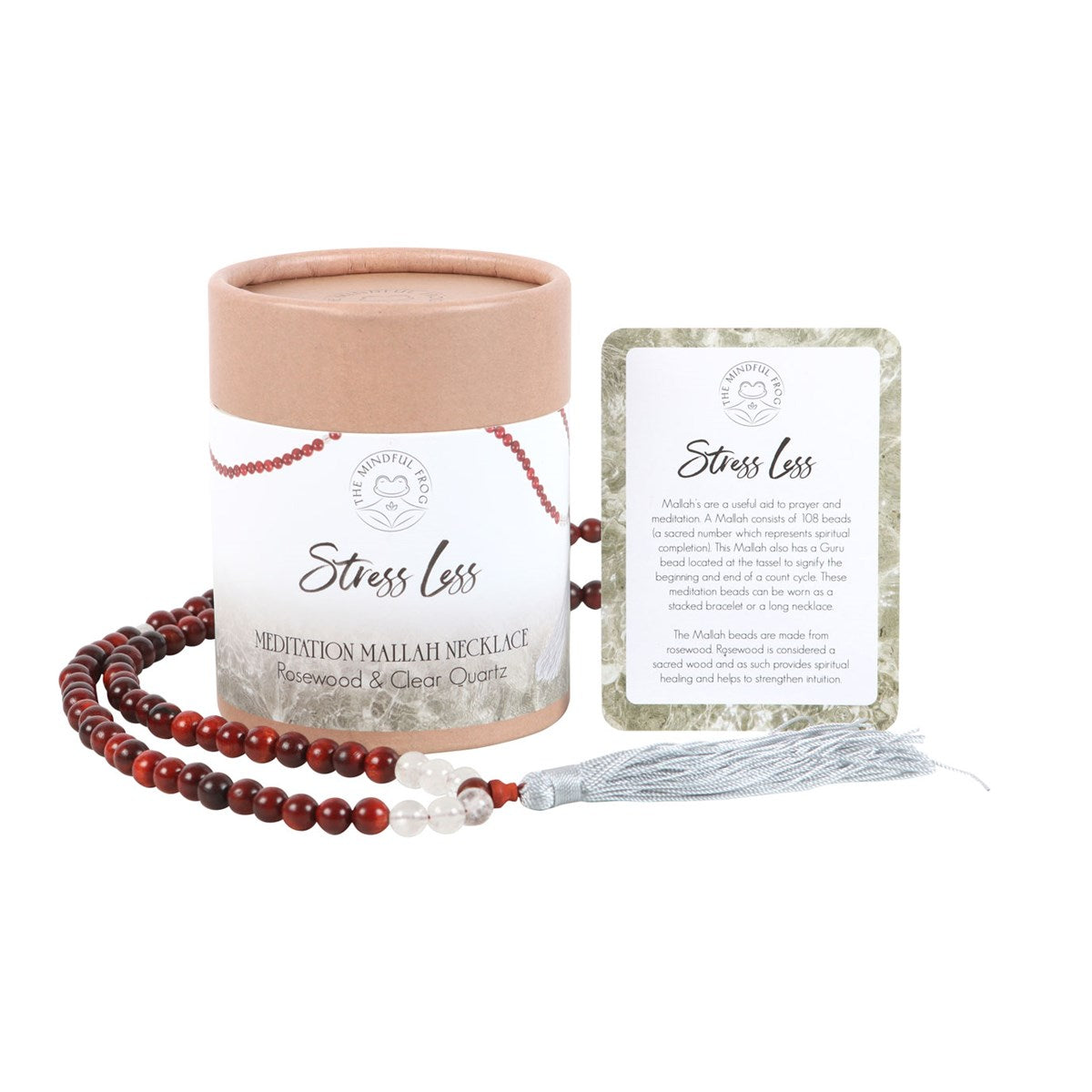 Rosewood & Clear Quartz Mala Beads