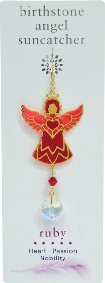 July Crystal Angel Charm