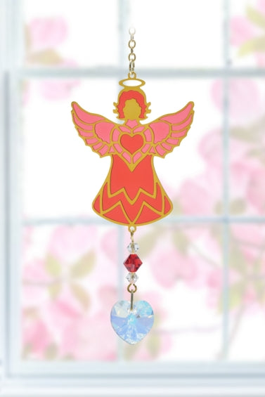 July Crystal Angel Charm