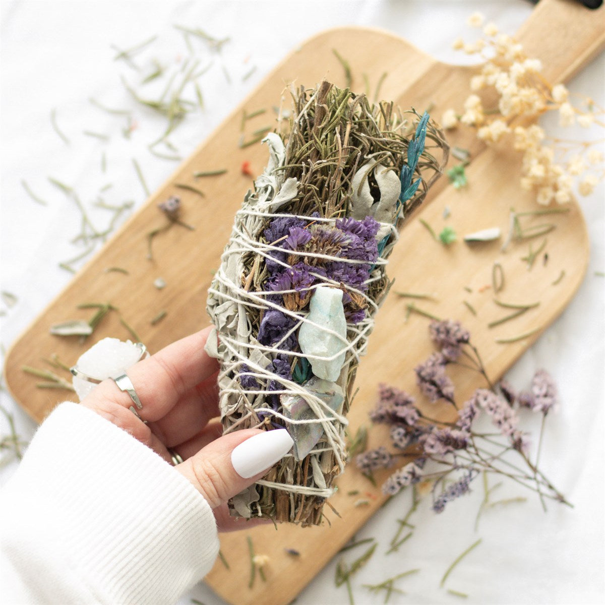 Ritual Wand (Rosemary, Sage & Aventurine)