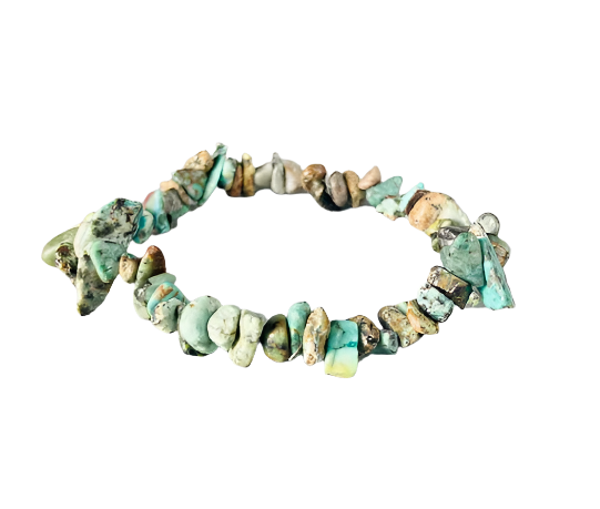 African Turquoise Chip Bracelet