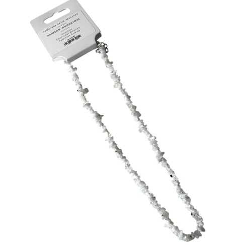 Rainbow Moonstone Chip Necklace