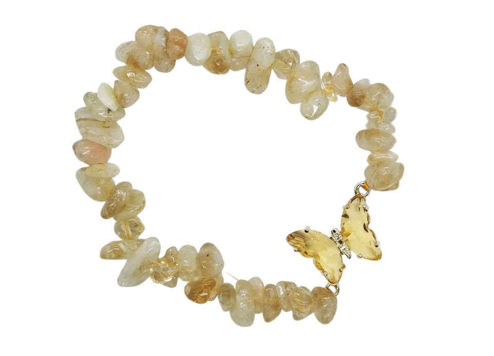 Citrine Butterfly Bracelet
