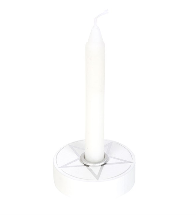 Pentagram Candle Holder (White)