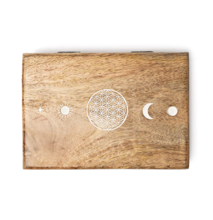 Flower of Life Wooden Box