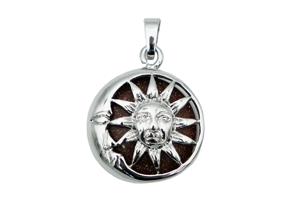 Goldstone Sun Pendant