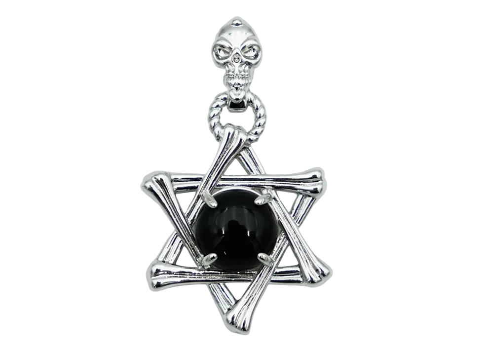 Obsidian Hexagram Pendant