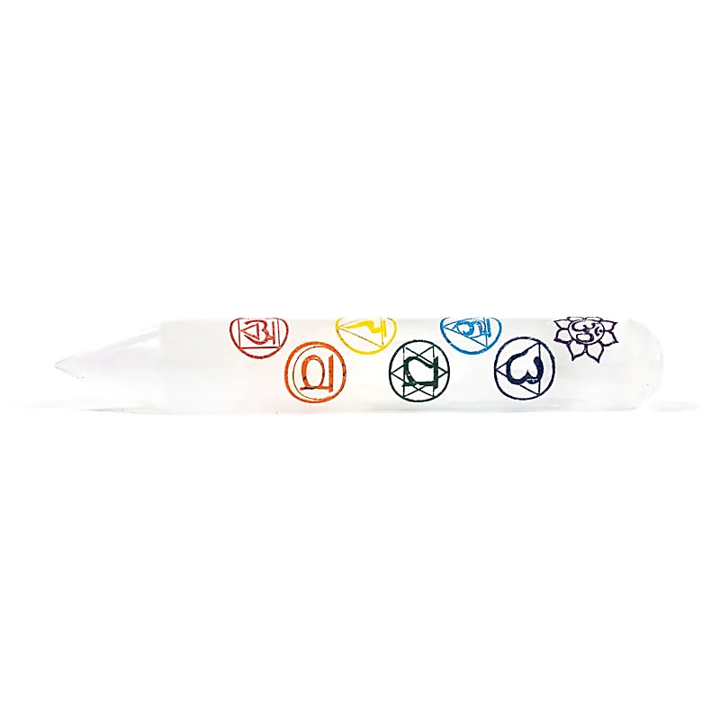 Selenite Chakra Wand