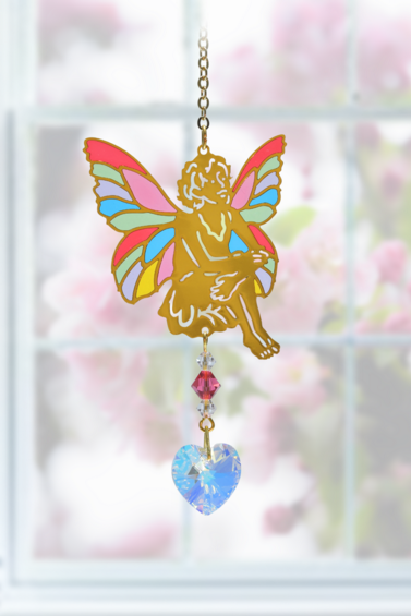 Sitting Fairy Confetti Charm