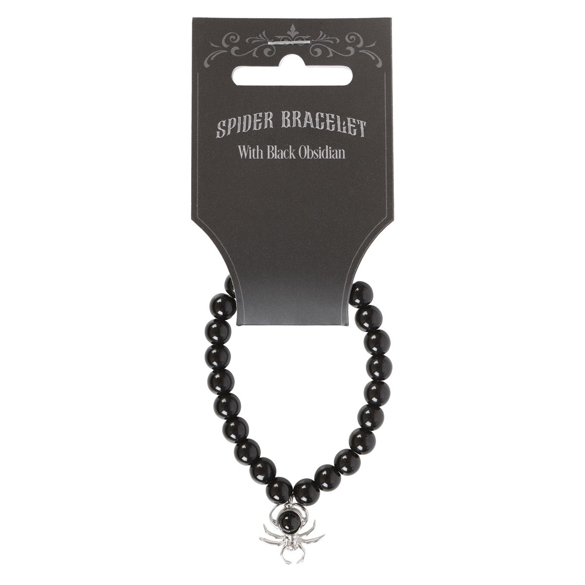 Obsidian Spider Bracelet