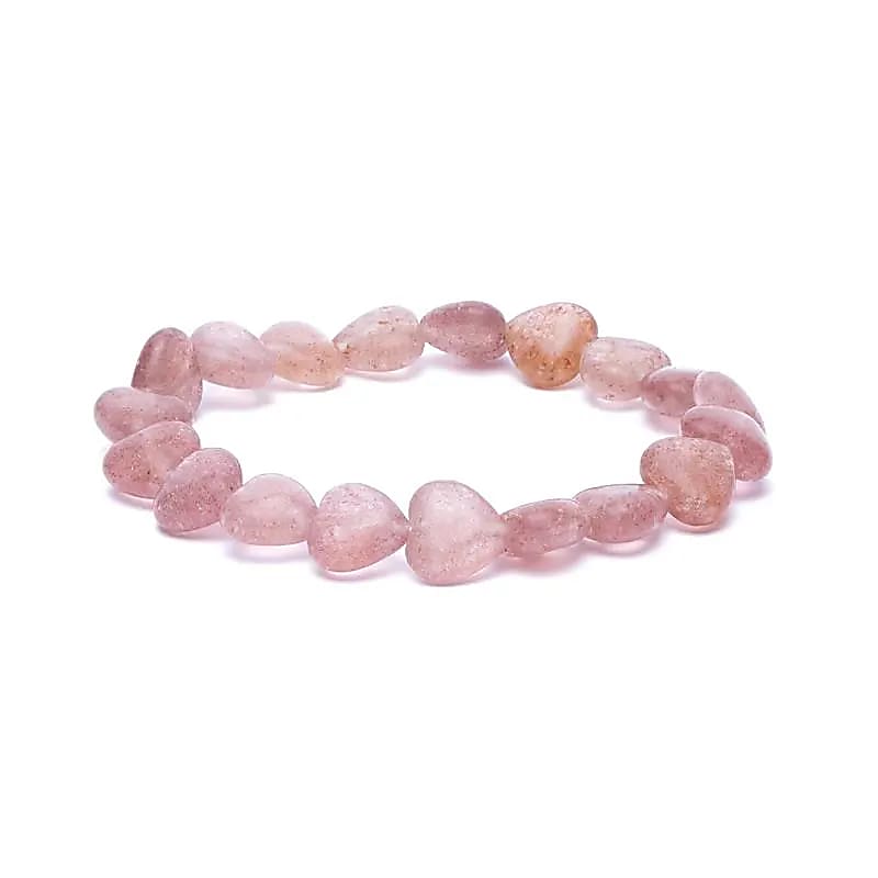 Strawberry Quartz Beaded Bracelet