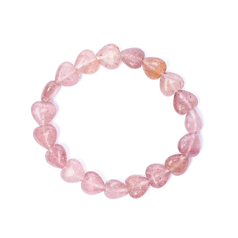 Strawberry Quartz Beaded Bracelet