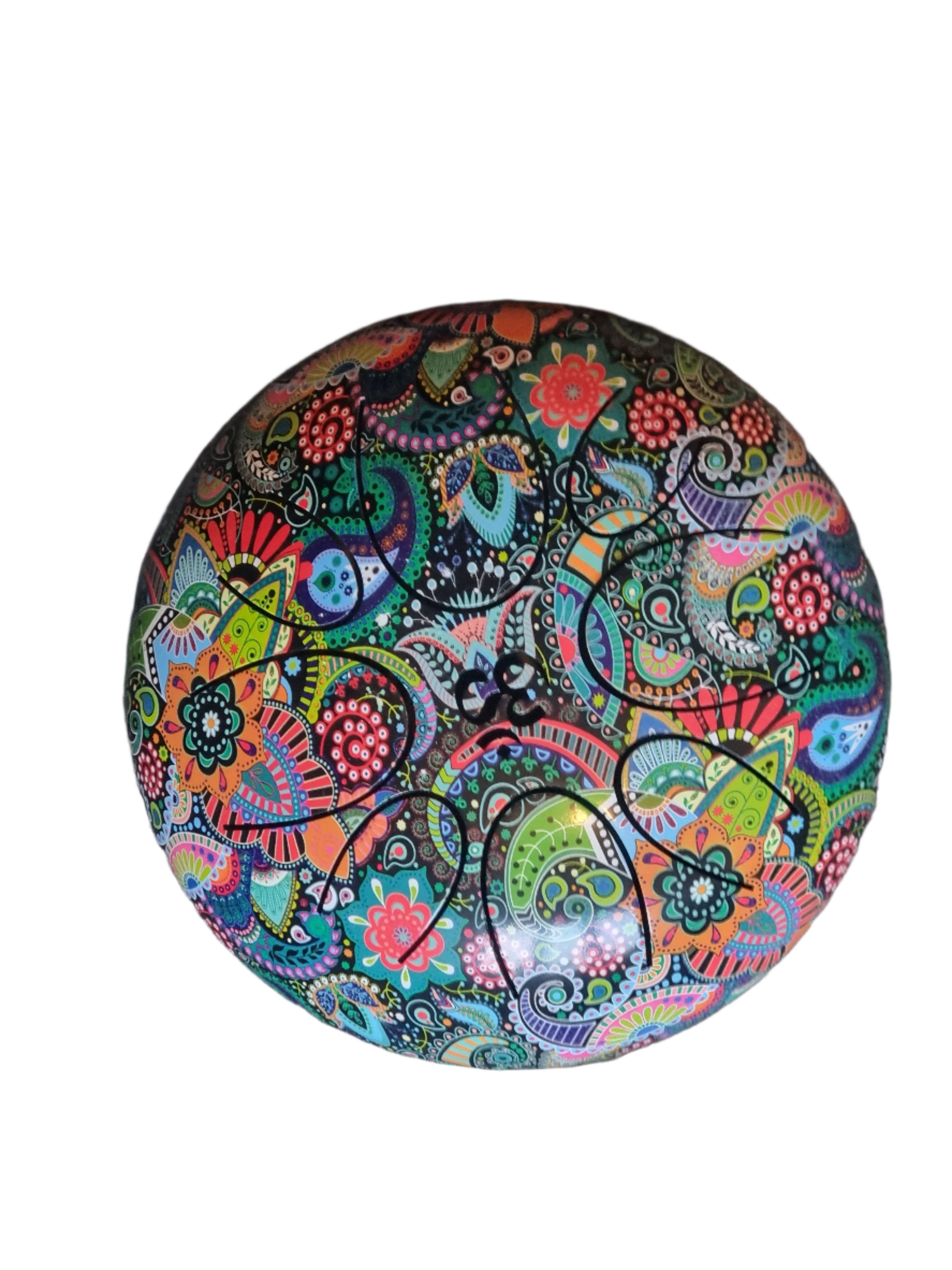 Paisley Painted Tongue Drum (8Inch)