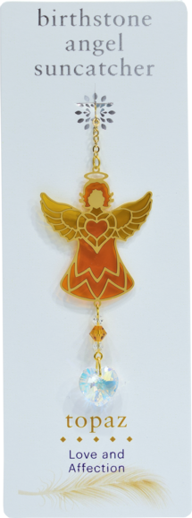 Topaz Crystal Angel Charm
