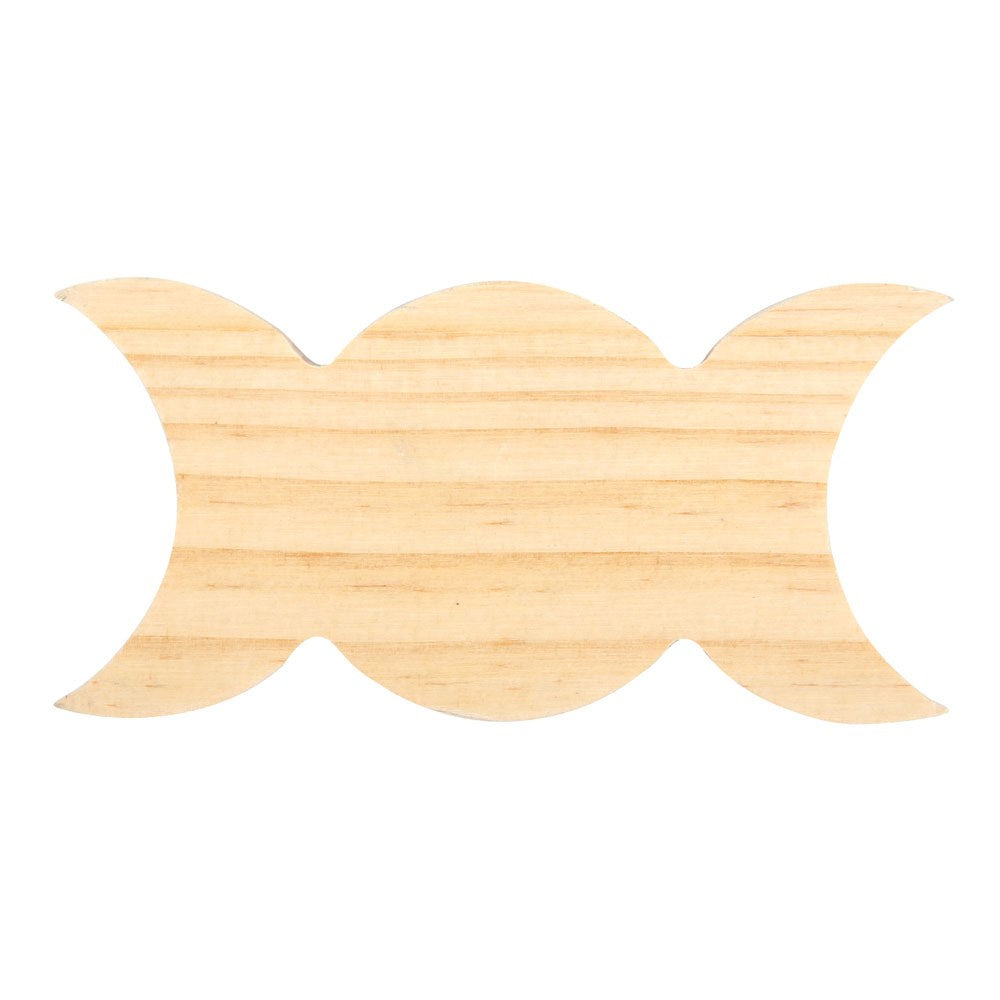 Wooden Triple Moon Candle Holder