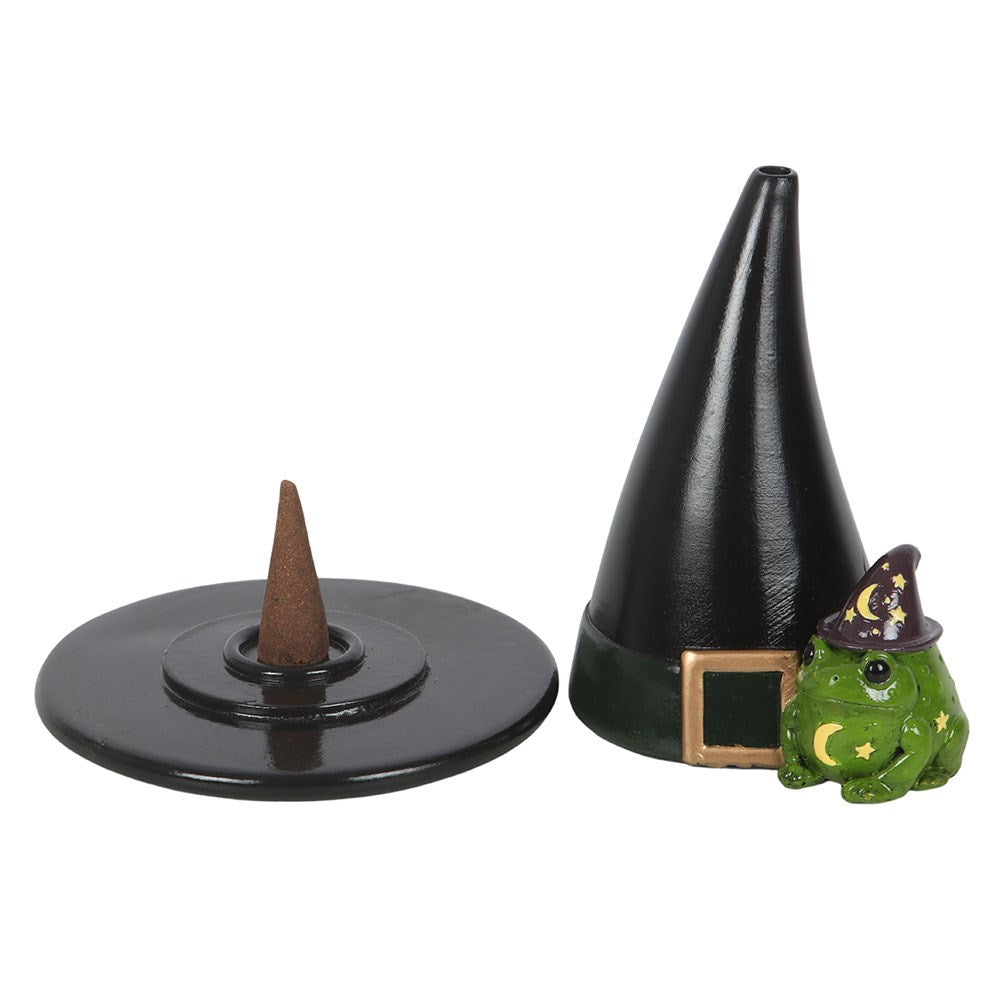Toad and Witch Hat Incense Cone Holder