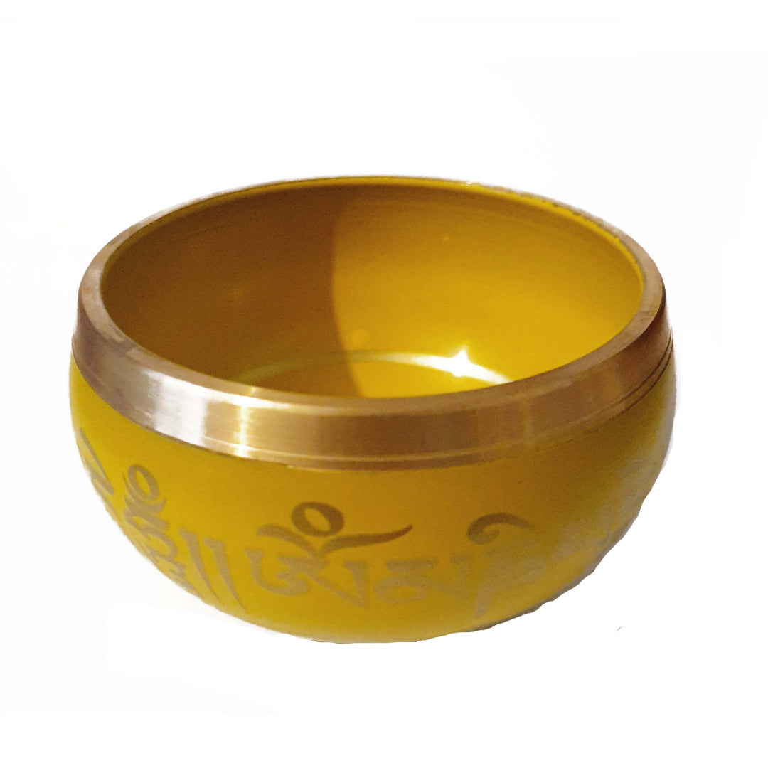 Yellow Sanskrit Singing Bowls