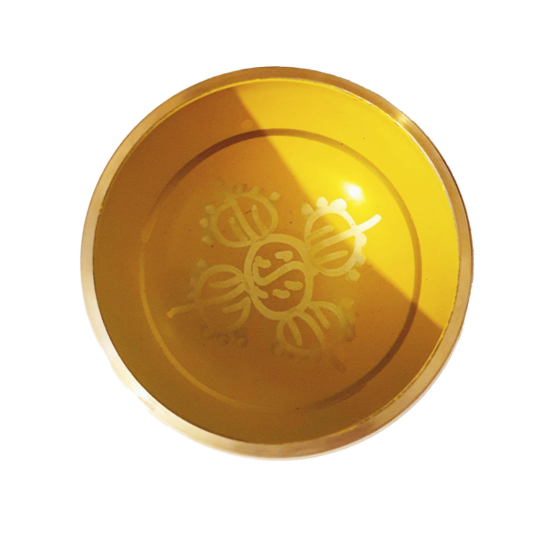 Yellow Sanskrit Singing Bowls