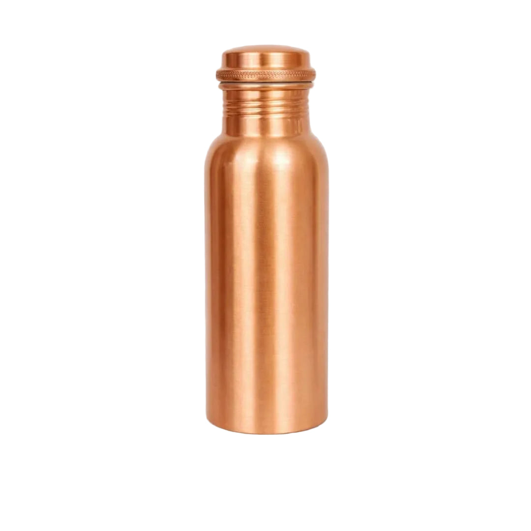 Pure Copper Water Bottle (Plain Matte, Heavy, 750ml)