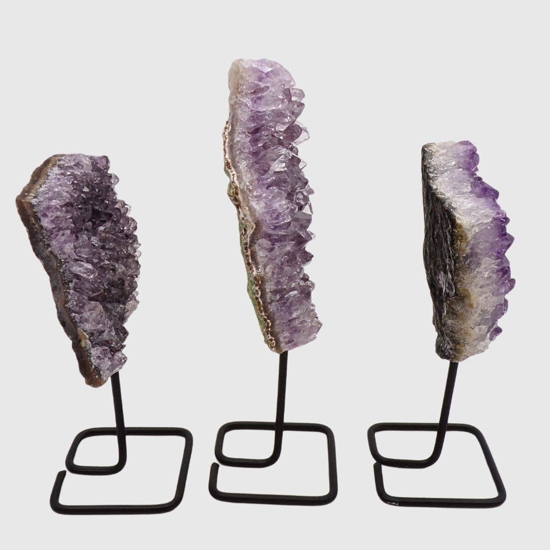 Amethyst Druze On Metal Stand