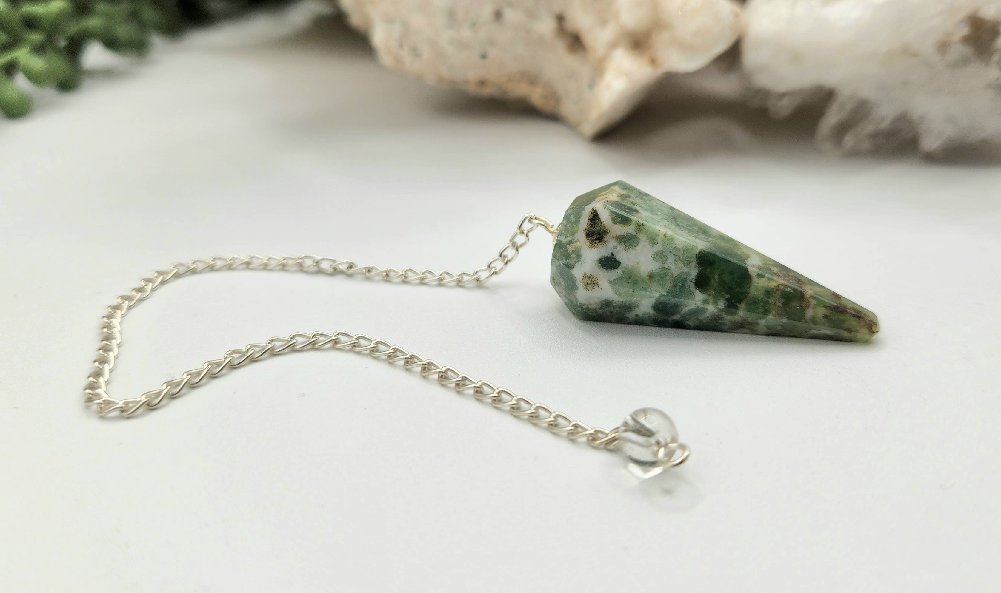 Moss Agate Pendulum