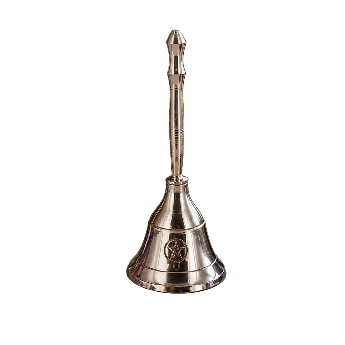 Wicca Silver Pentagram Ritual Bell
