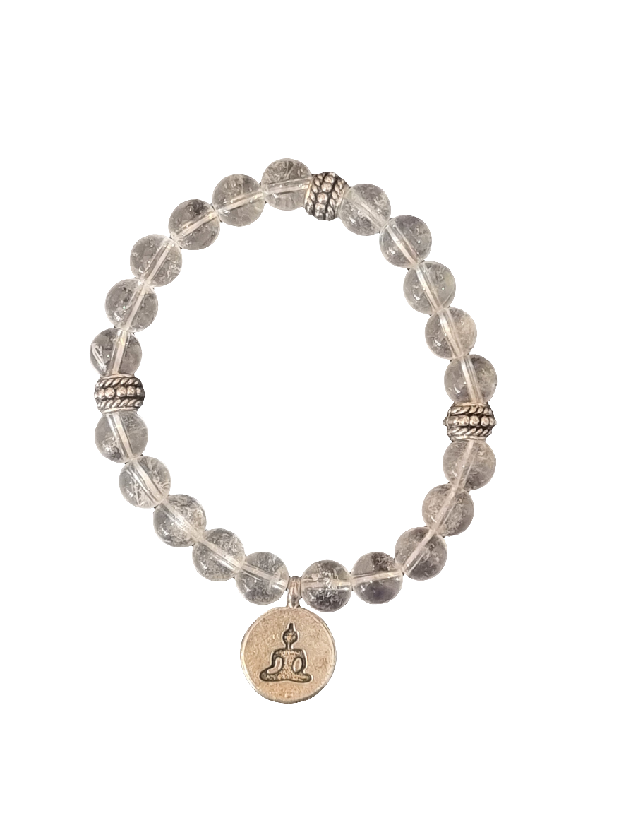 Clear Quartz Buddha Bracelet