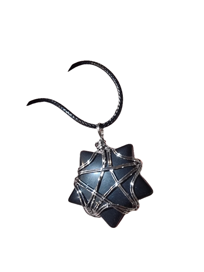 Obsidian Pentagram Necklace