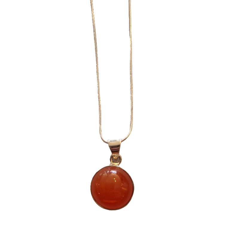 Carnelian Silver Necklace