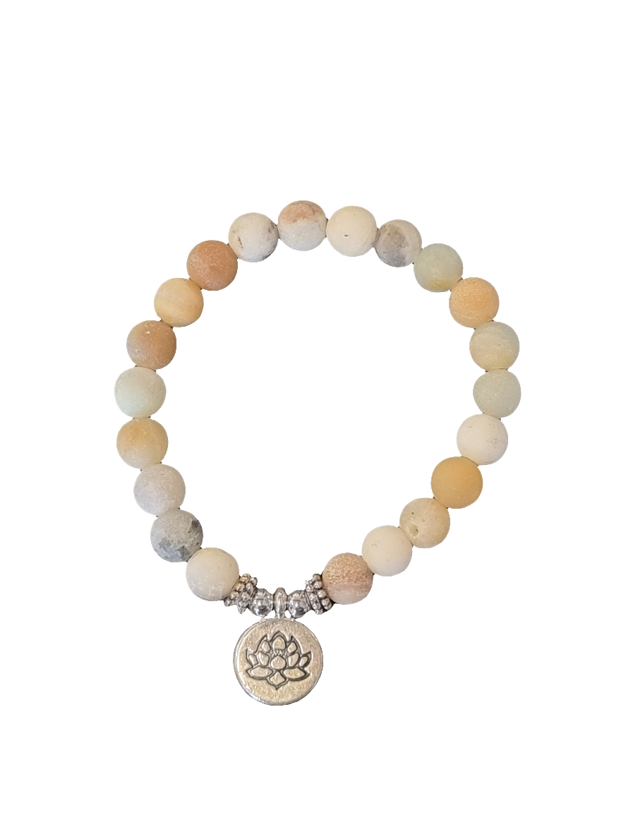 Amazonite Lotus Bracelet