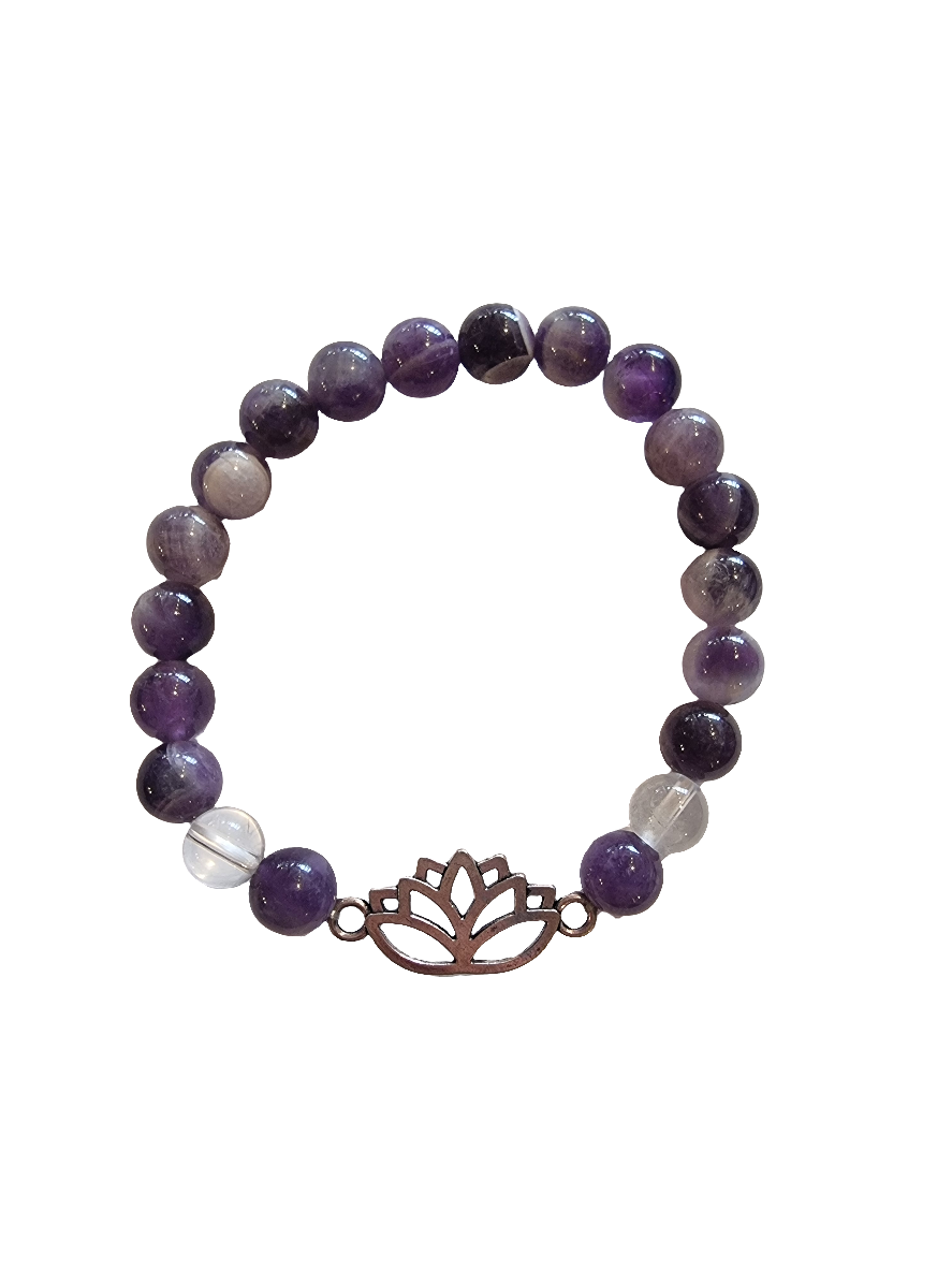 Amethyst Lotus Bracelet