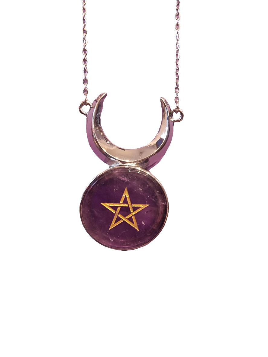 Amethyst Moon Pendant