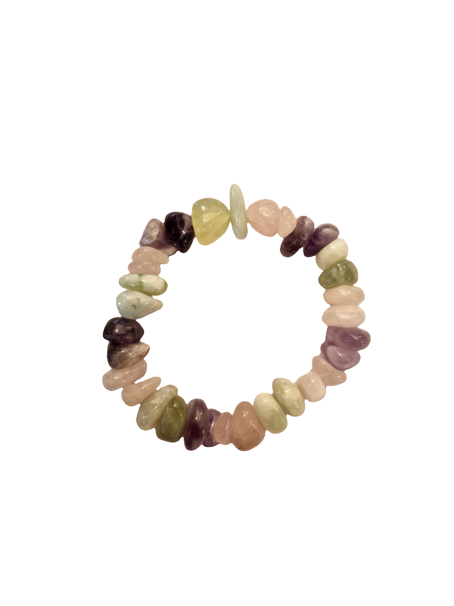 Amethyst, Jade & Rose Quartz Bracelet