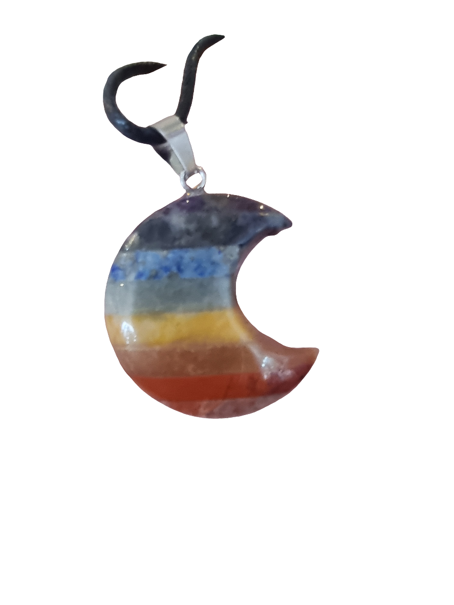Chakra Moon Pendant