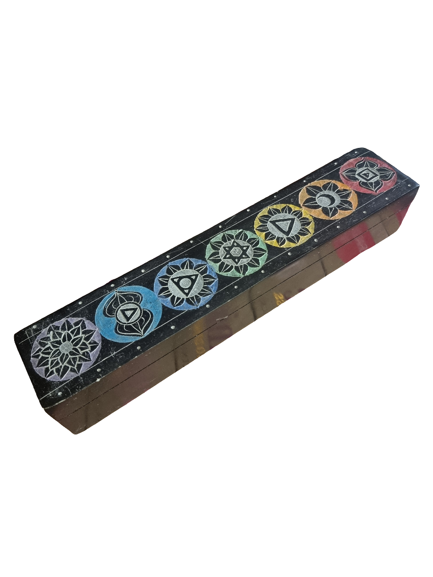 Chakra Soapstone Incense Box