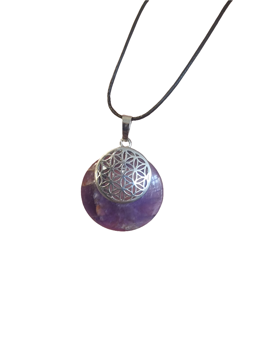 Amethyst Flower Of Life Pendant