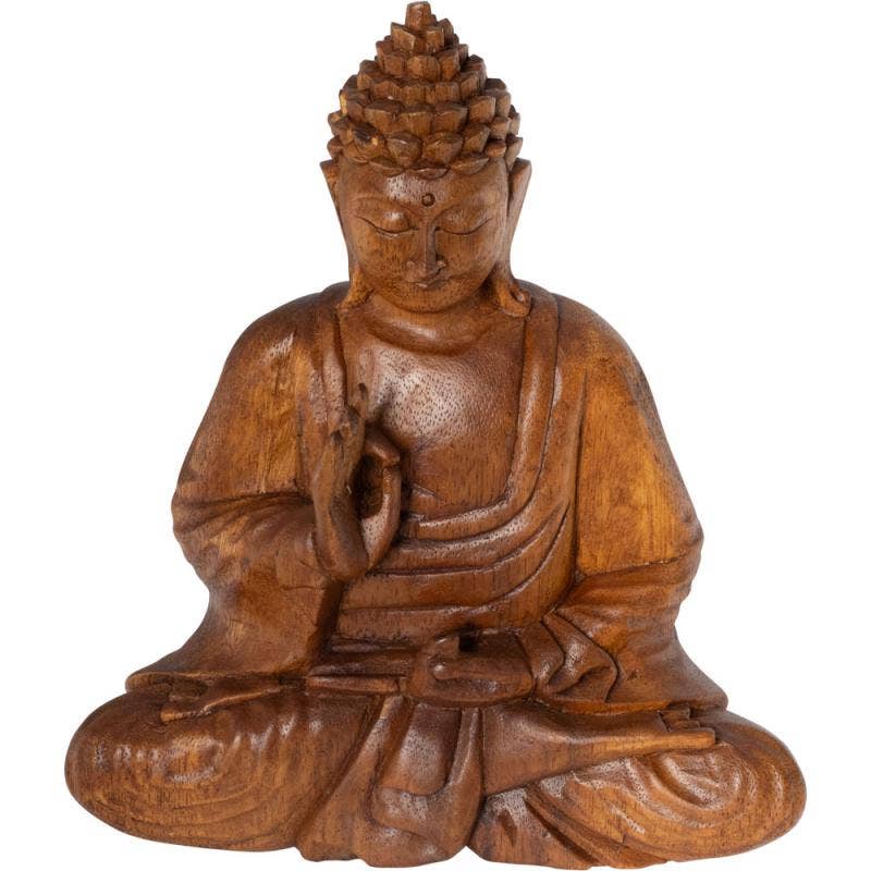 Sitting Wooden Buddha
