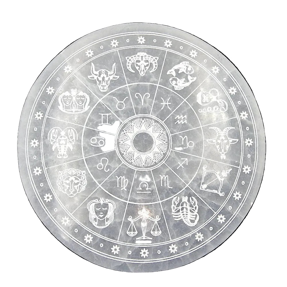 Zodiac Selenite Charging Plate