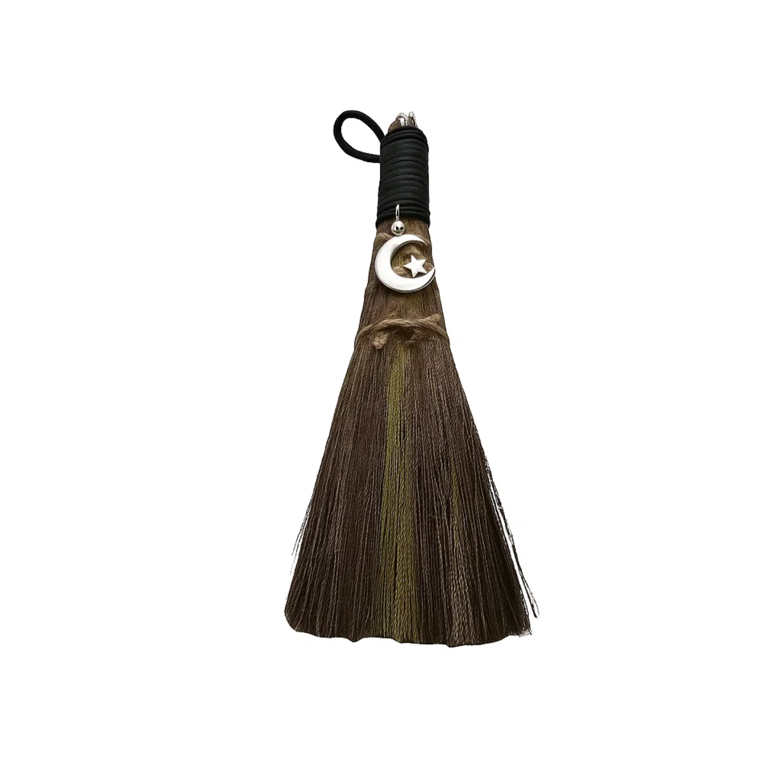 Broom with Metal Crescent Moon & Star