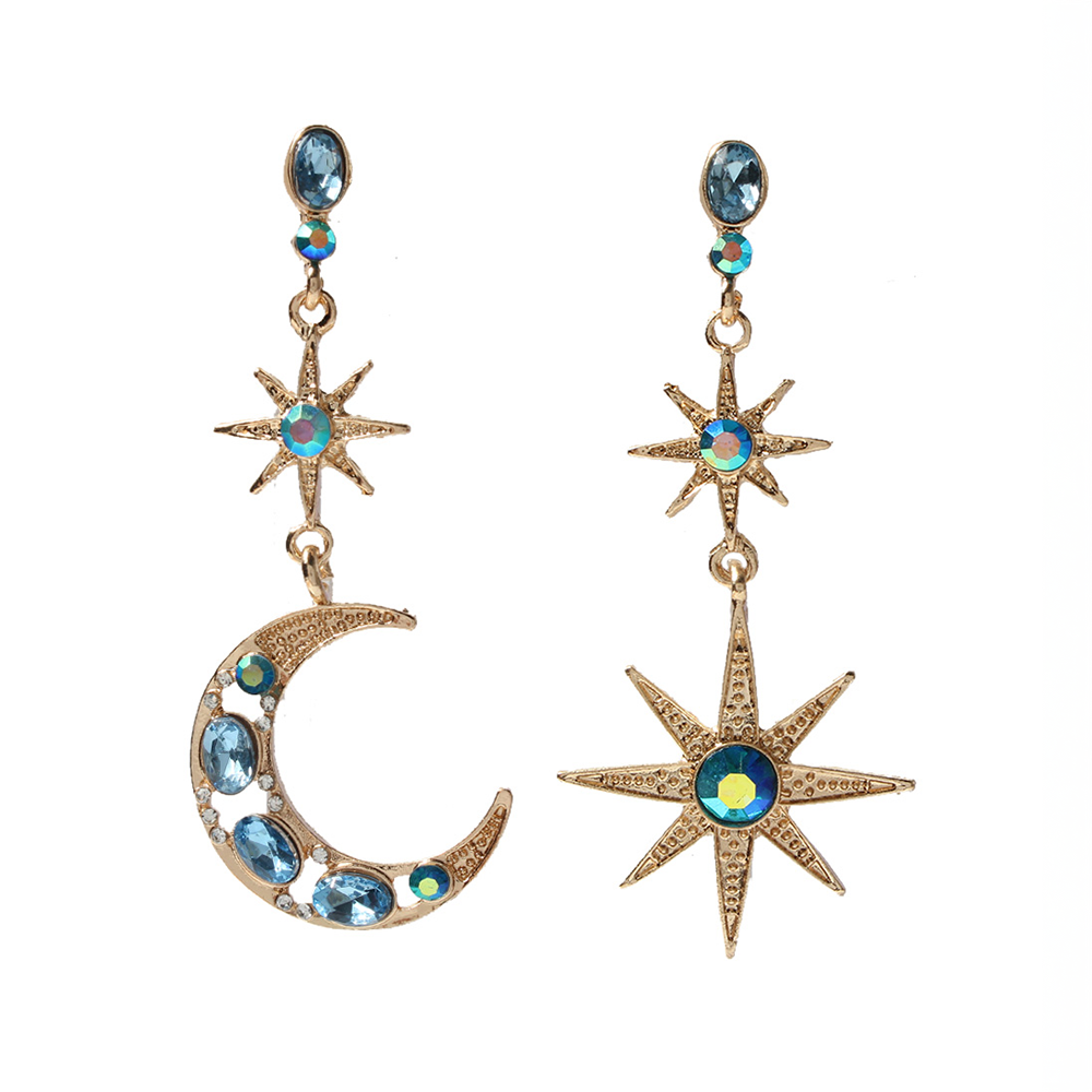 Star & Moon Drop Earrings (D3)