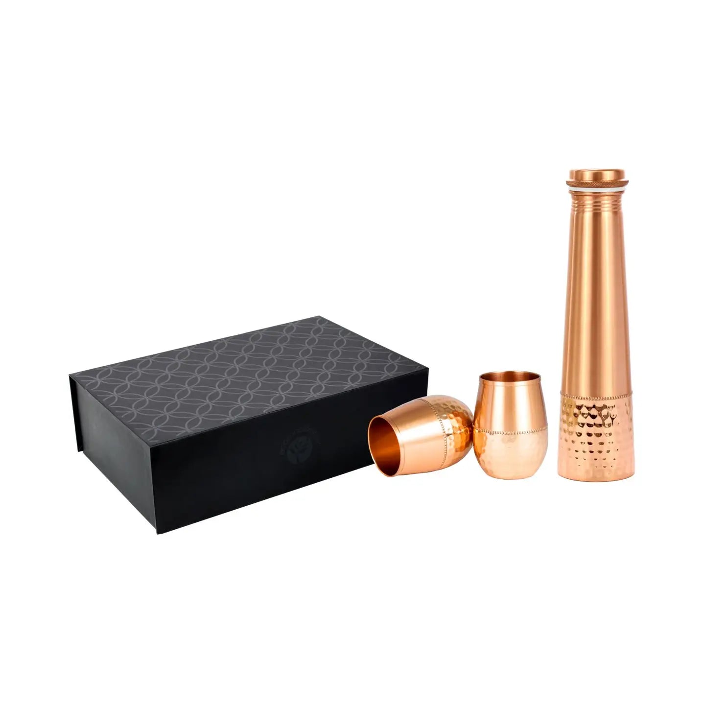 Pure Copper Set (Tower Bottle & 2 Cups)