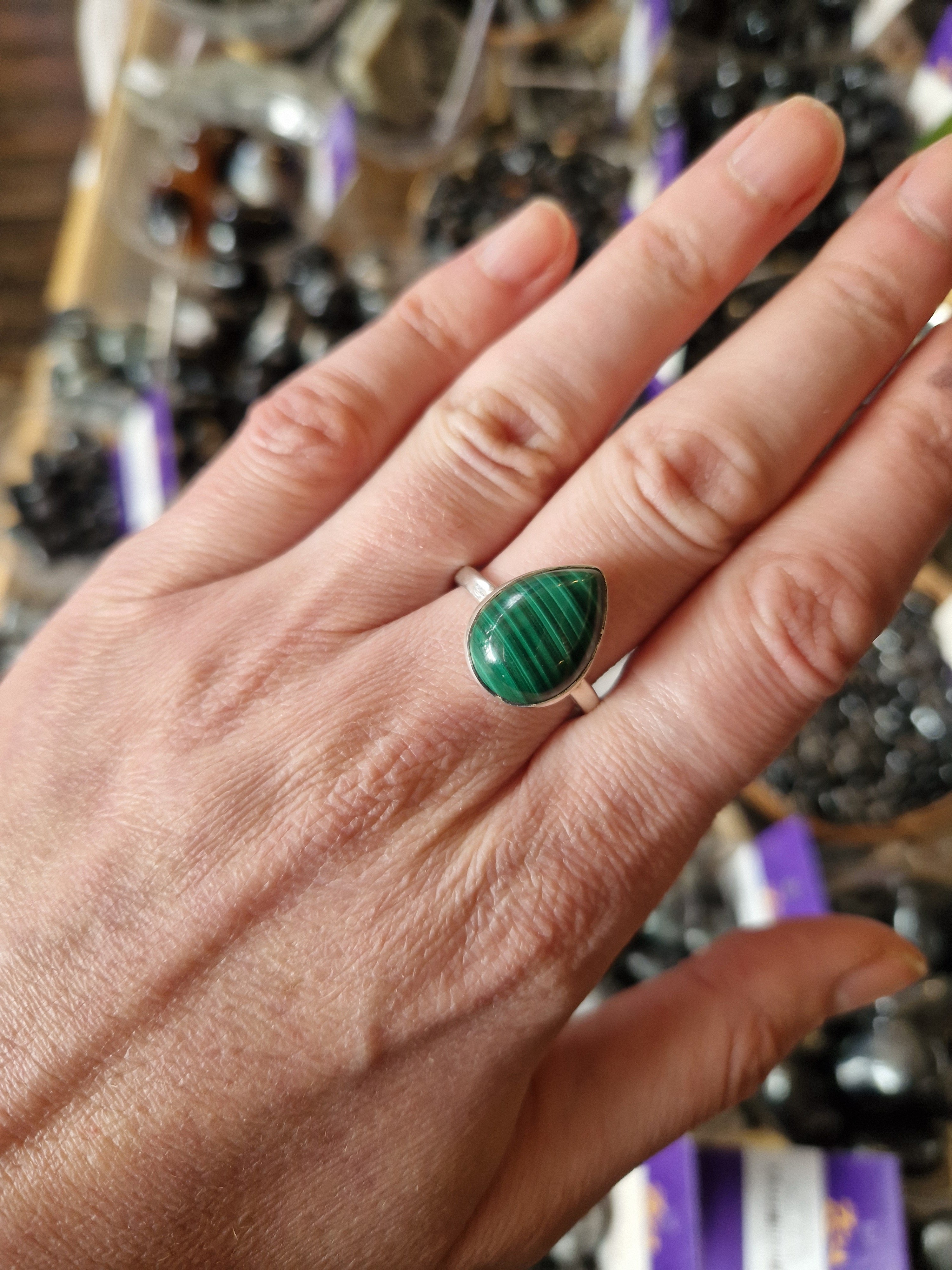 Malachite Silver Ring